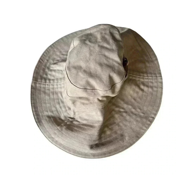 GAP LARGE BEIGE BEACH HAT•VERY CLASSY•LIKE NEW• - Picture 2 of 6